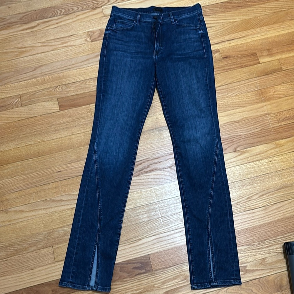 MOTHER Rascal Sliced Up Heel Jeans